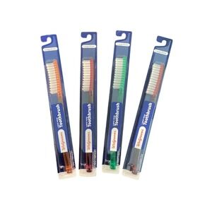 Walgreens Large Head Toothbrush Firm Bristles 4 Pack Assorted Colors New